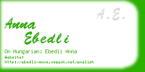 anna ebedli business card
